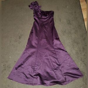 Elegant Purple One-Shoulder Dress
